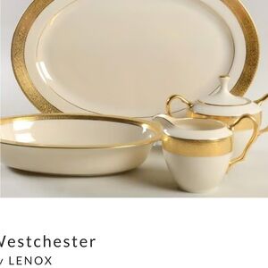 Lenox Cream and Gold Serveware Collection